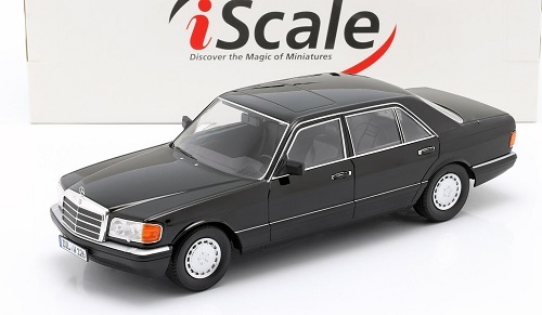 【500円引きクーポン】 iScale　1/18　メルセデスベンツ・560 SEL W126 S-クラス　black　1985 乗用車