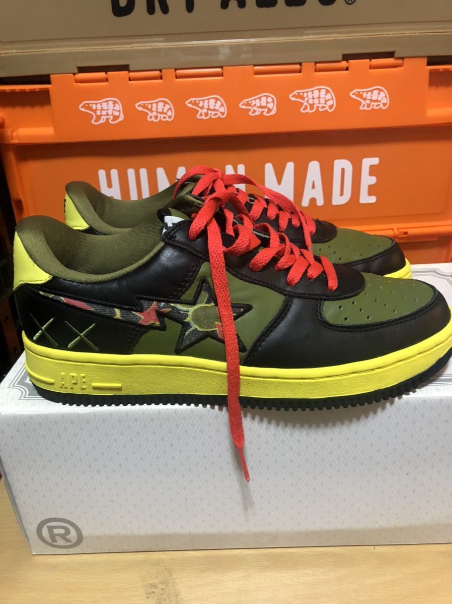 BAPESTA X KAWS FS 001 NEW A BATHING APE アベイシングエイプ スニーカー 9.5 US 27.5CM カウズ NIGO ERA_画像3