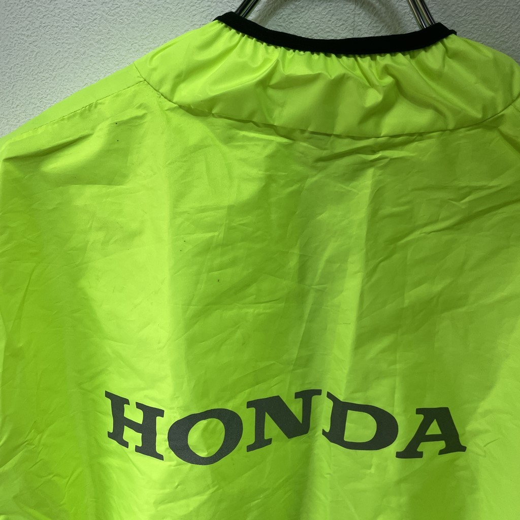 ホンダドリーム　ナイロンジャンパー　レア　制服　蛍光色　ビッグロゴ　メンズXL　バイク　車　ウィング　HONDA/本田　止水ジップ　G1432_画像2