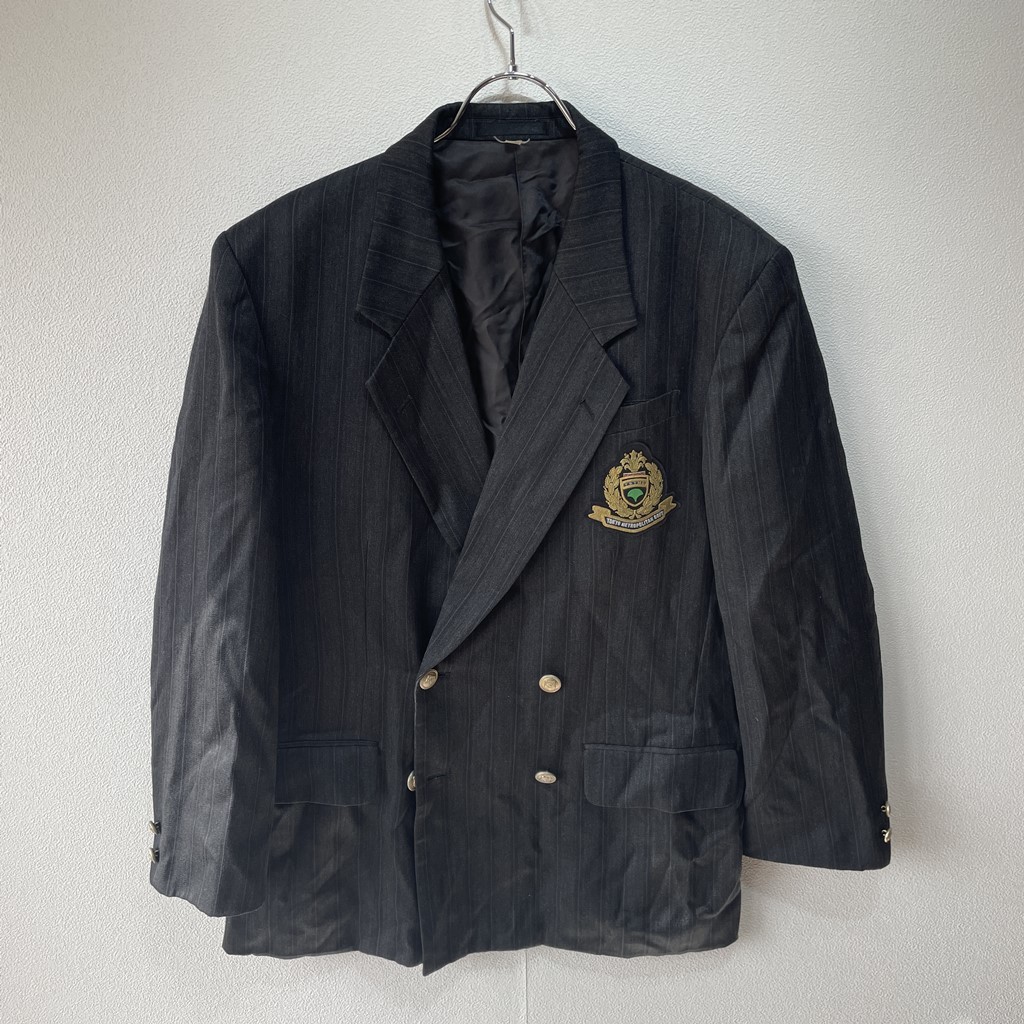 品質のいい 東京メトログループ スーツジャケット 上着 ストライプ 黒/ 灰 金ボタン メンズ2XL~3XL 大きいサイズ コレクター放出品 G1434 ジャージ 品質のいい 東京メトログループ スーツジャケット 上着 ストライプ 黒/ 灰 金ボタン メンズ2XL~3XL 大きいサイズ コレクター放出品 G1434 ジャージ