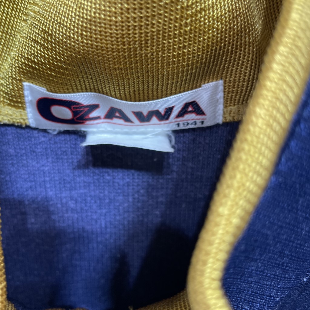  Kanagawa префектура . Kashiwa . средняя школа джерси верхняя одежда OZAWA/o The waM размер соответствует темно-синий / темно-синий золотой / Gold школа студент движение спорт G1471