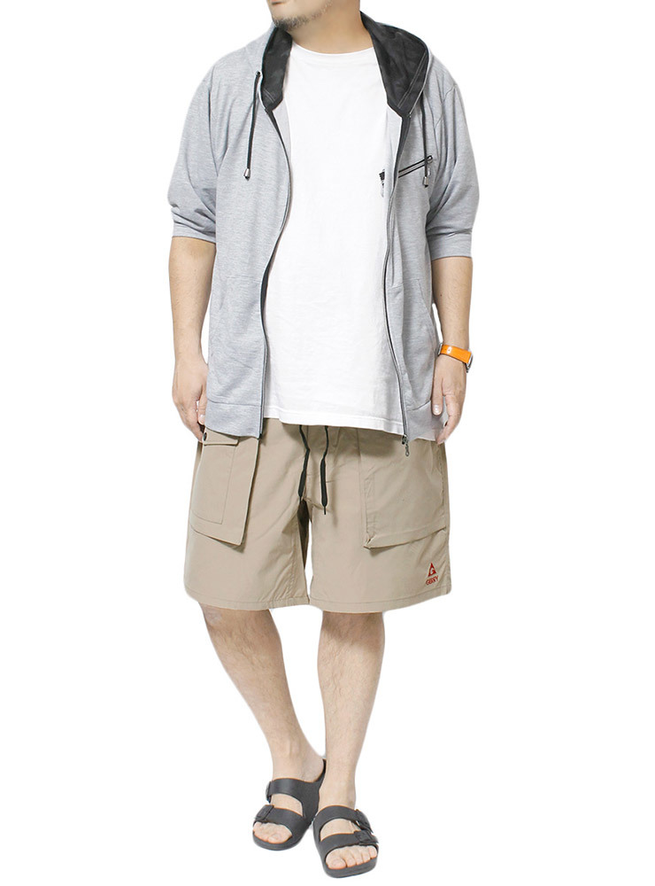 【新品】 3L ベージュ GERRY(ジェリー) ベイカー ショートパンツ メンズ 大きいサイズ ストレッチ 撥水加工 紫外線カット イージー ハーフ_画像2