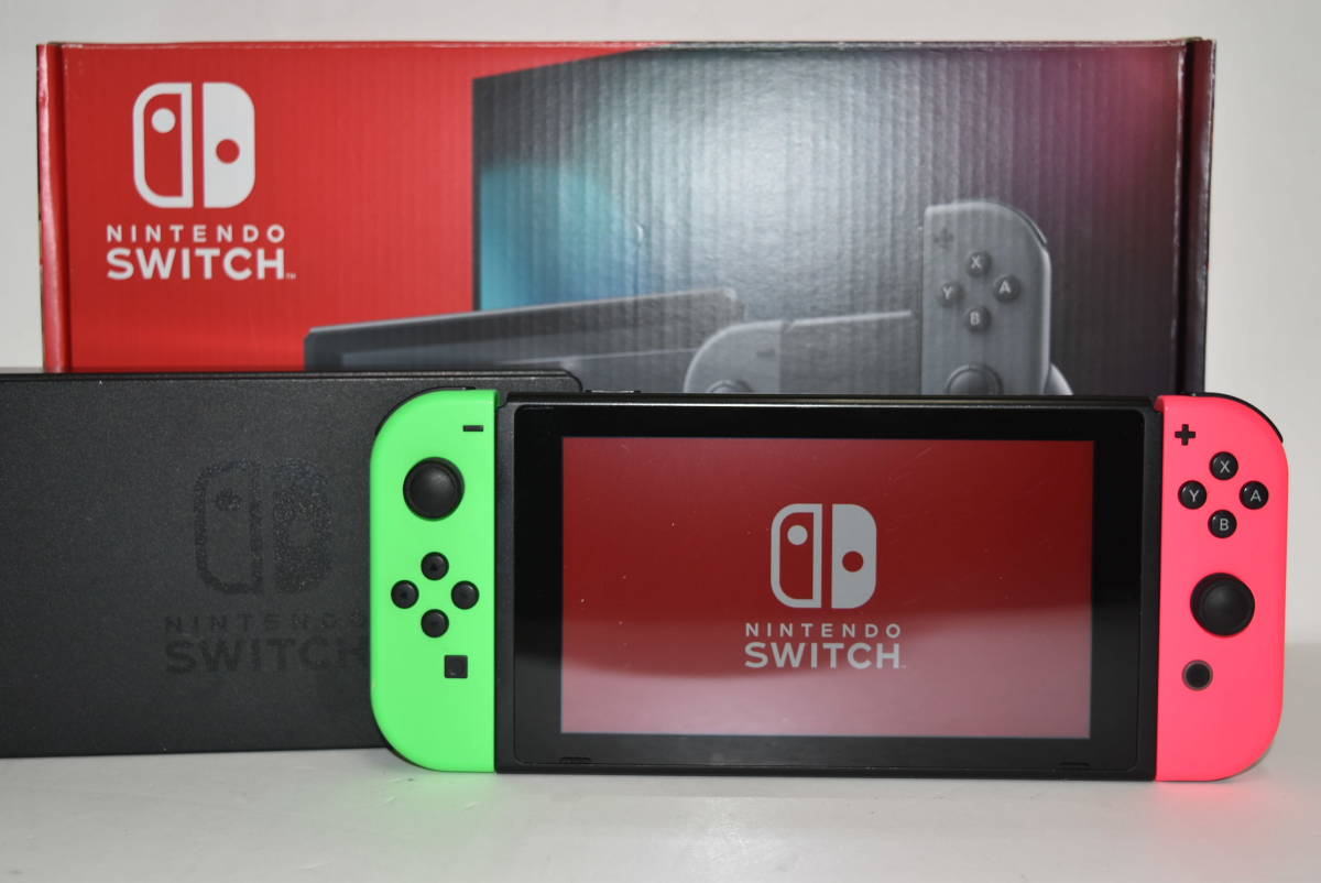 独特な 【送料無料】 25M 本体 ニンテンドースイッチ Ver.16.0.1 ジョイコン ネオンピンク ネオングリーン JoyCon XKJシリーズ Switch Nintendo 【中古品】 ニンテンドースイッチ本体