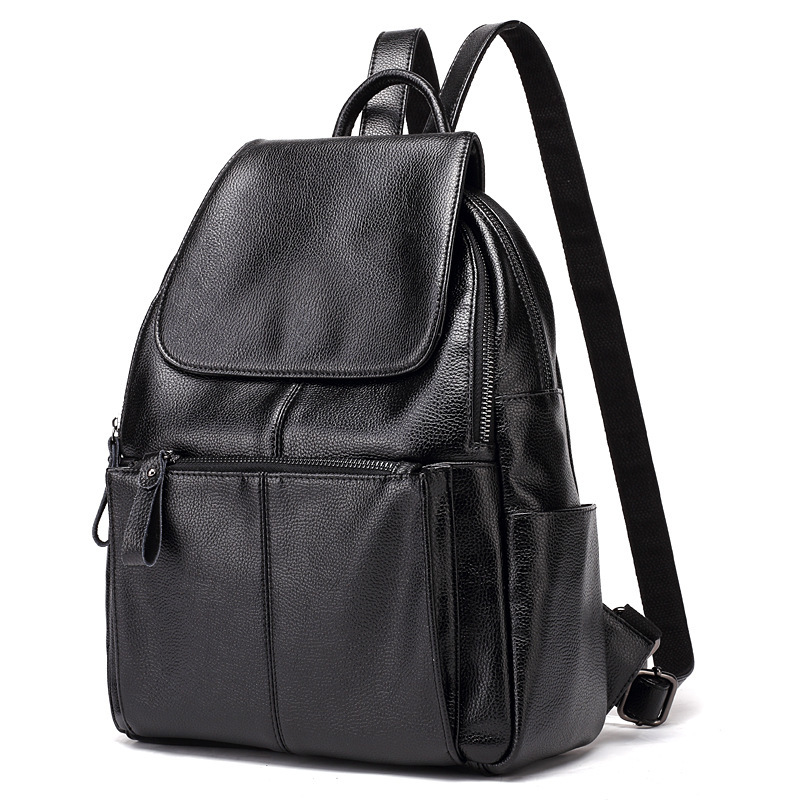  original leather rucksack lady's rucksack backpack? rucksack mother's bag handbag shoulder bag * black 