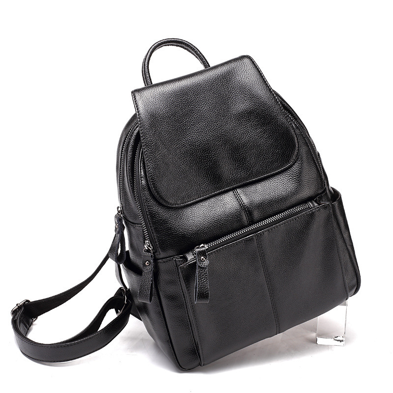  original leather rucksack lady's rucksack backpack? rucksack mother's bag handbag shoulder bag * black 