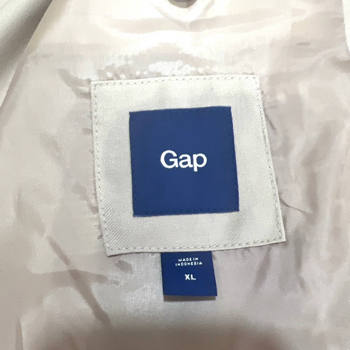 XLサイズ！ GAP『爽やかな男の着こなし』テーラードジャケット ハンドステッチ ギャップ 無地 ベージュ メンズ 春夏 背抜き 大きいサイズ_画像7