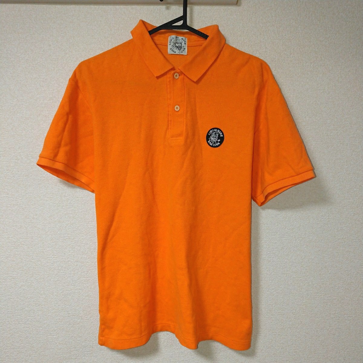  SINA COVA シナコバ LUPO DI MARE マリンルック トップス シャツ 半袖 ポロシャツ オレンジ ロゴ サイズ M 人気 定番 の画像1