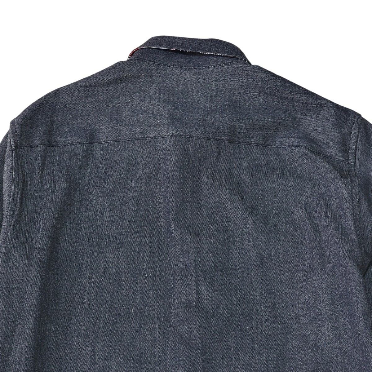 【未使用】日本製 坂本デニム 江戸黒染め 軽やかデニムシャツジャケット M デニムジャケット