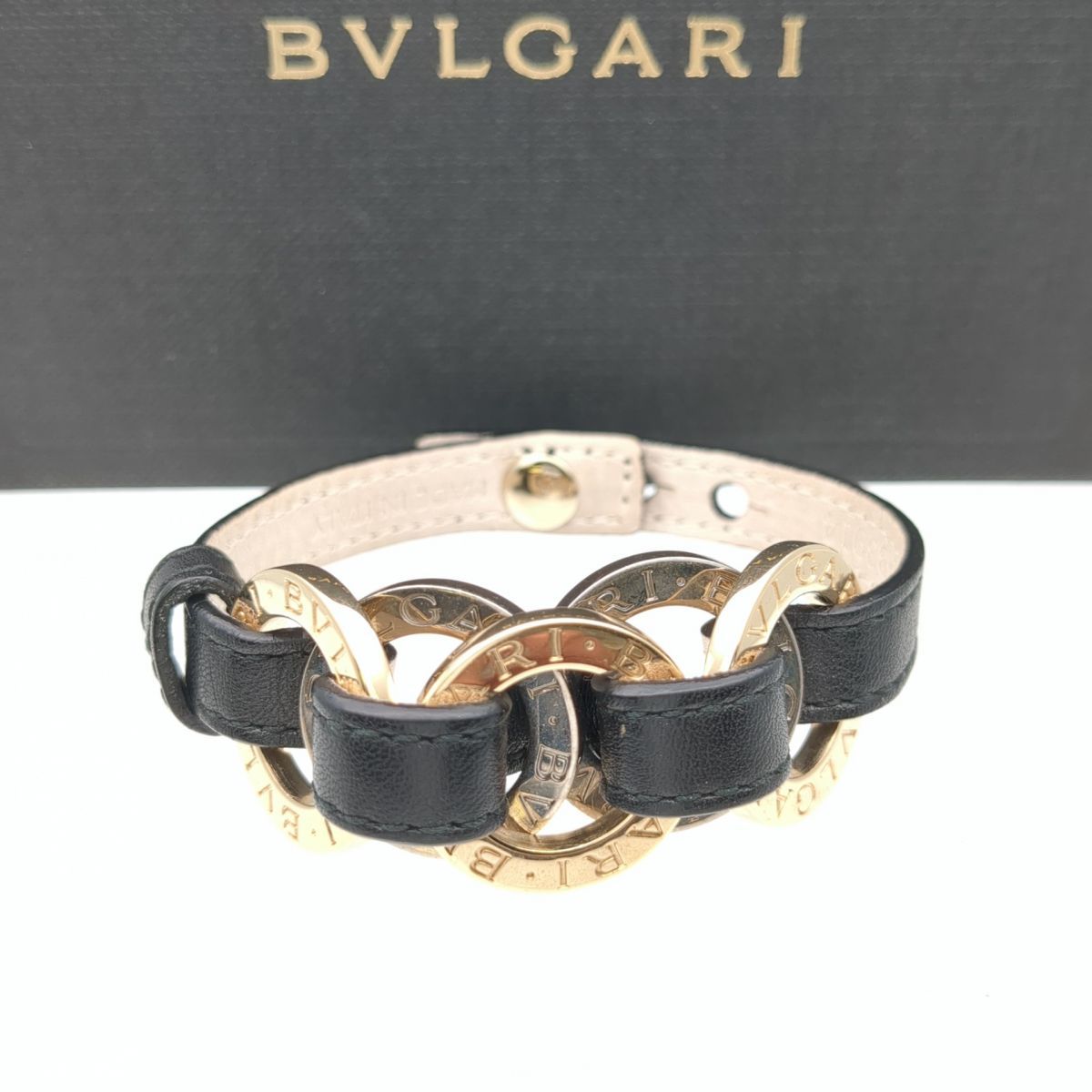 BVLGARI ブルガリ レザーブレスレット-