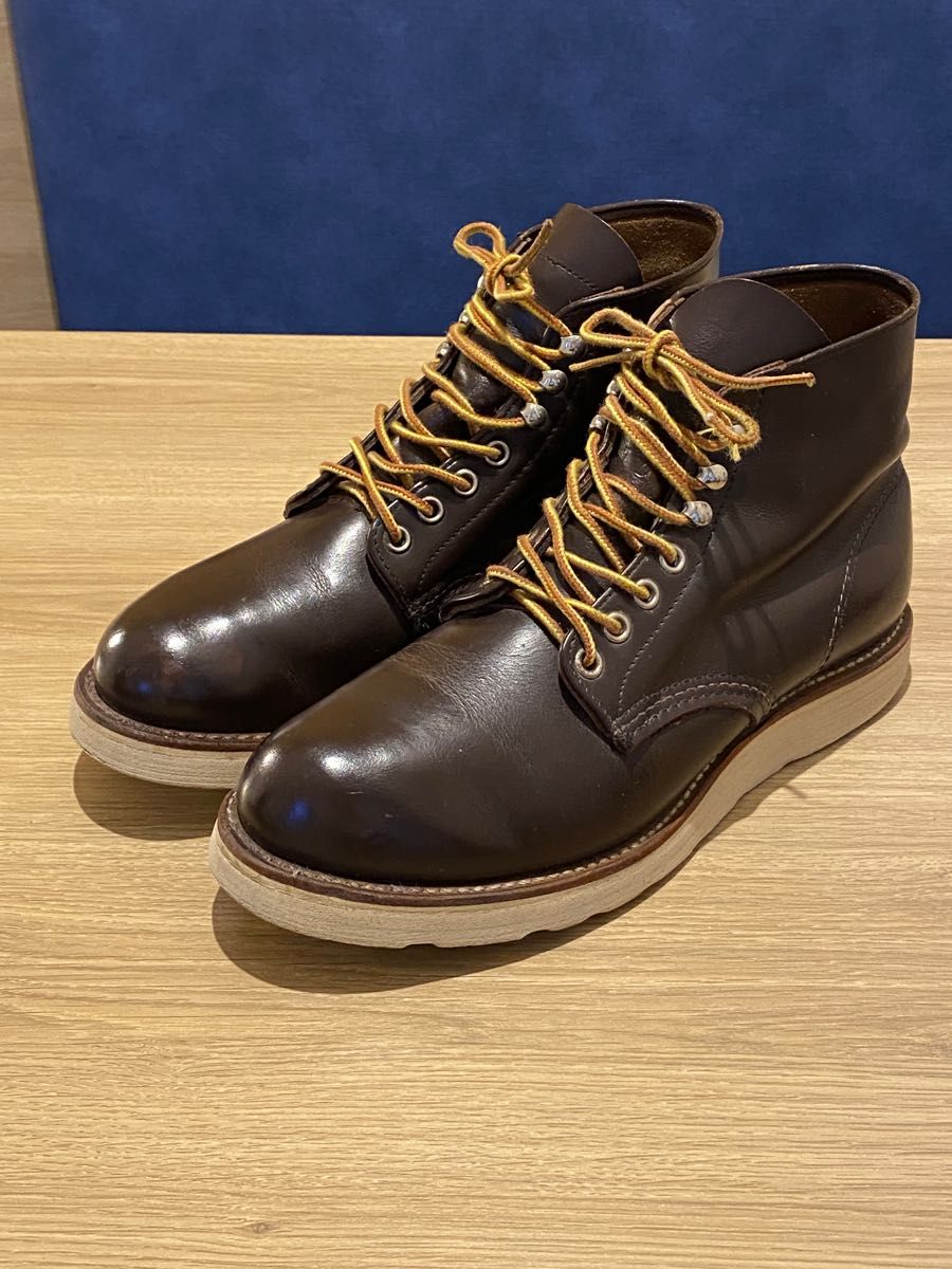 コレクション放出　良品　四角犬タグ　8160 レッドウィング　US7 ガラスレザー RED WING