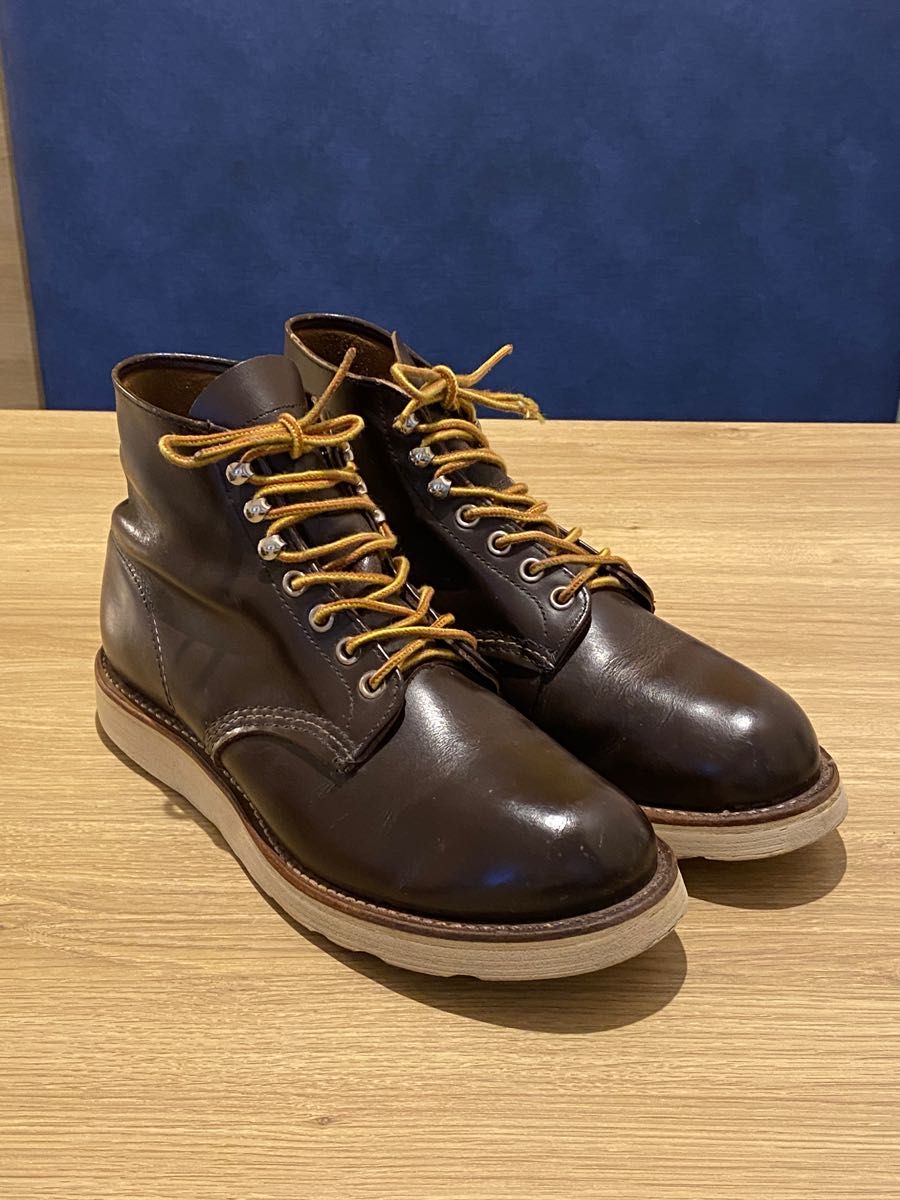 コレクション放出　良品　四角犬タグ　8160 レッドウィング　US7 ガラスレザー RED WING