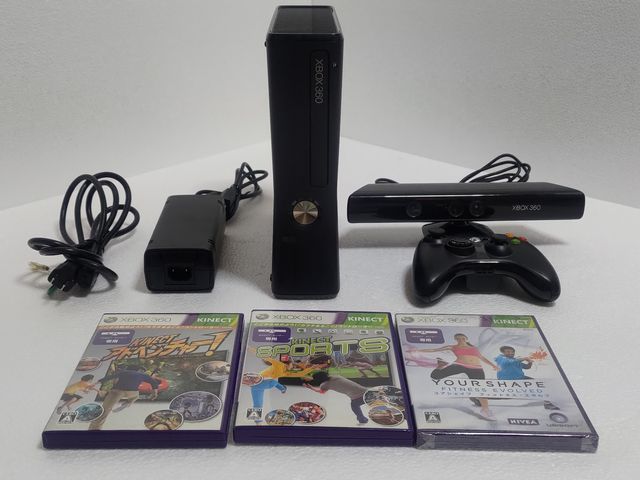 動作確認済 ソフト3本付 Xbox360 S CONSOLE 本体 Kinect SPORTS
