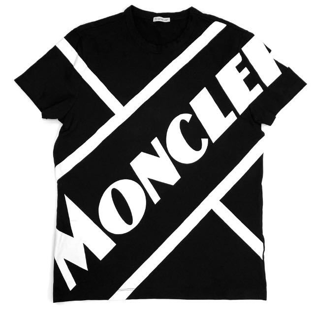 ☆希少☆ MONCLER 半袖Tシャツ Ｌ ビッグロゴ モンクレール ブラック