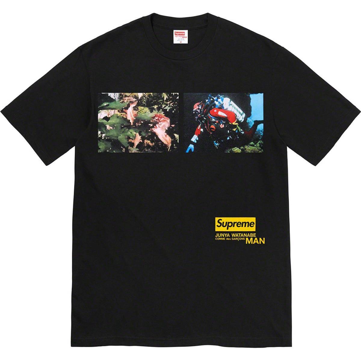 新品未開封 Supreme JUNYA WATANABE Nature Tee Black Tシャツ 黒 Comme des Garons