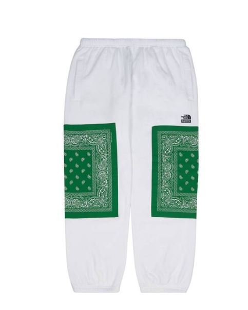 新品未開封 Supreme The North Face Bandana Sweatpant 白 22SS White バンダナ スウェットパンツ