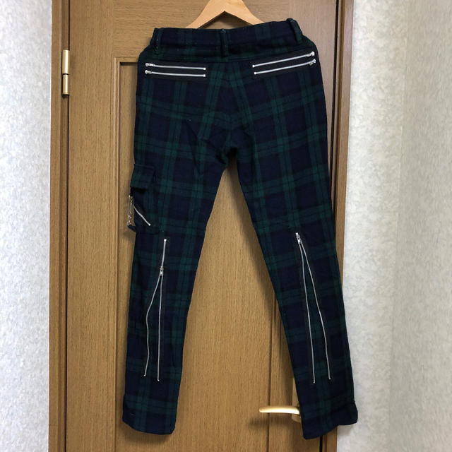 666 タータンチェック ジップパンツ zip pants