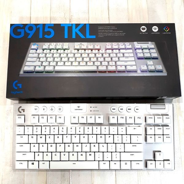 ロジテック Logitech G915 TKL US配列 】 タクタイル Tactile ホワイト