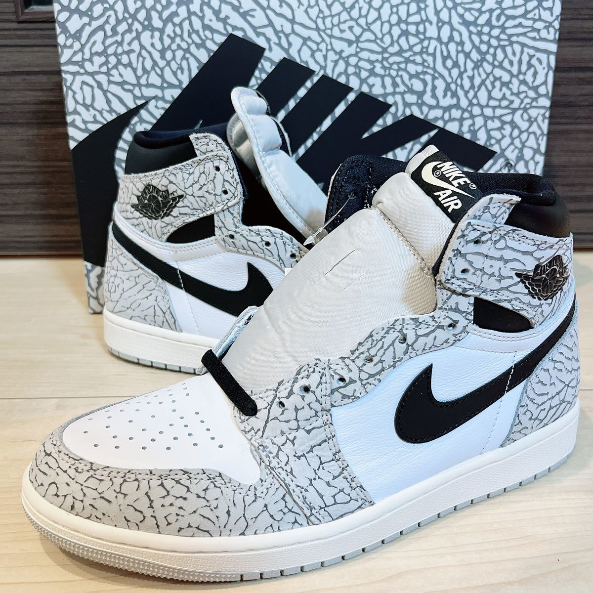 新品未使用】27 5cm Nike Air Jordan 1 High OG White Cement ナイキ