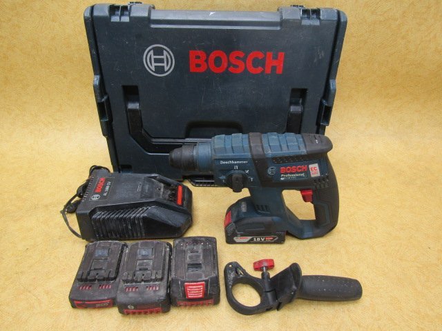 BOSCH ボッシュ　コードレスハンマドリル　GBH18V-EC　バッテリー4個付き　１８V_画像2