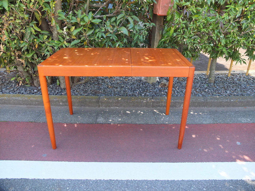希少品 1970年代 青林製作所 チーク材 エクステンションテーブル ダイニングテーブル 伸長式 ジャパンビンテージ 日本製 70'sの画像3