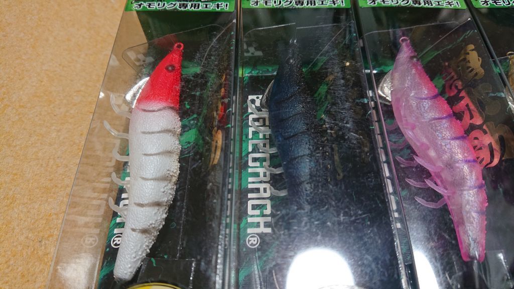 ジークラック 餌木助 2.5號 4個セット レッドヘッド ブラックタイガー セクシーピンクエビ オリーブエビ 新品2 イカメタル オモリグ 海老助