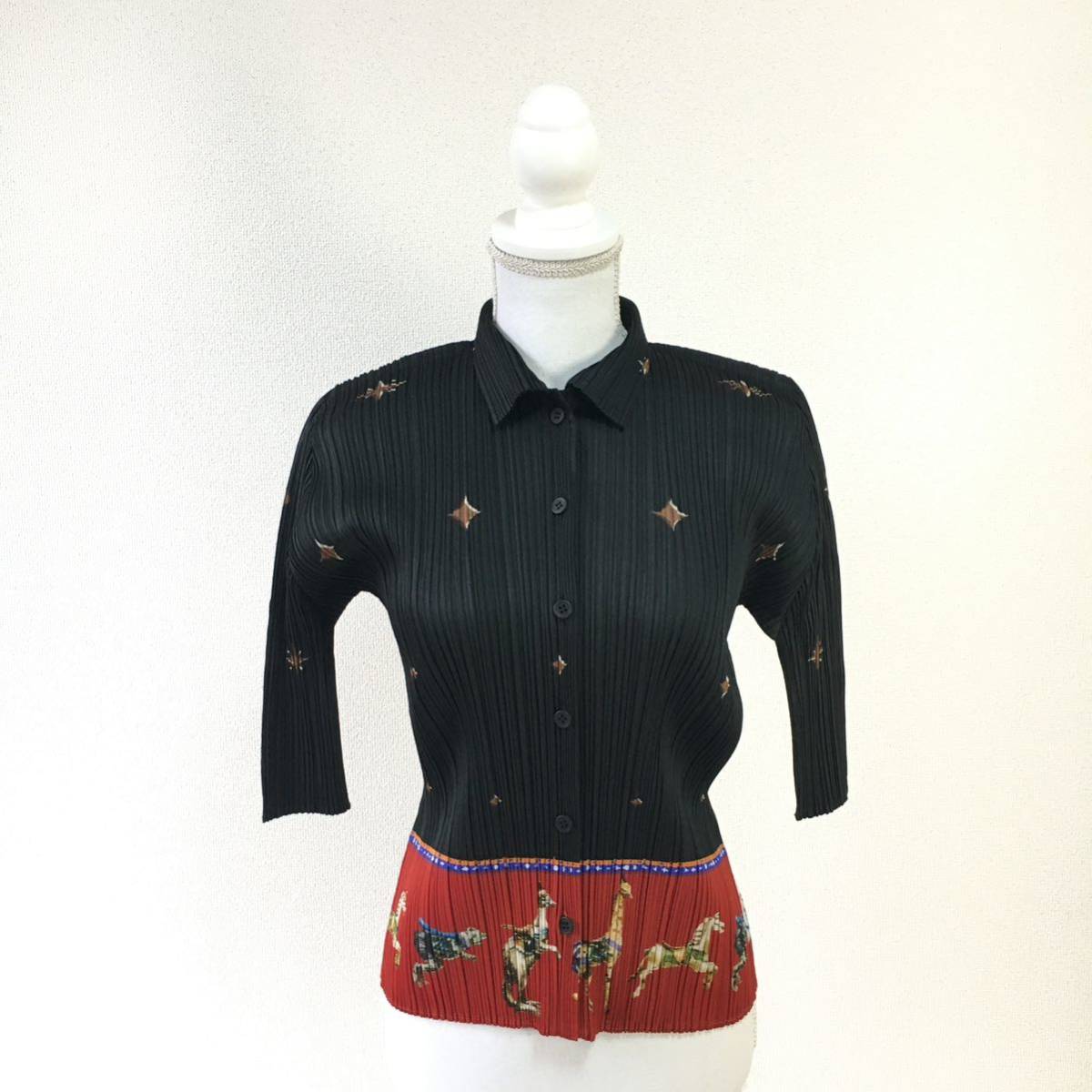PLEATS PLEASE漆カーディガン-