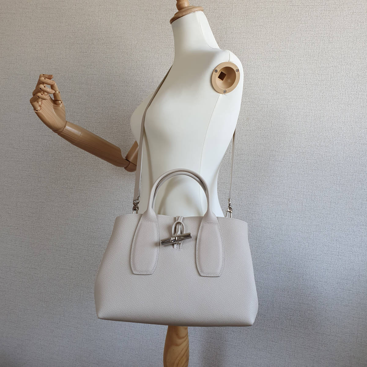 新品・未使用】LONGCHAMP ロンシャン ロゾ トップハンドルバッグM