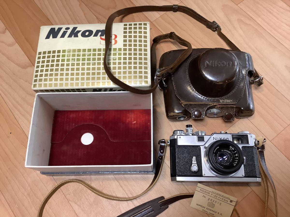 実用品】Nikon S3 + W-NIKKOR・C 3.5cm F2.5 元箱 ケース