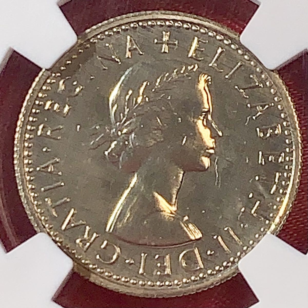 ヤングエリザベス 幸運の6ペンス★1970 イギリス NGC PF66 白銅貨 プルーフ　記念硬貨　アンティーク　モダンコイン