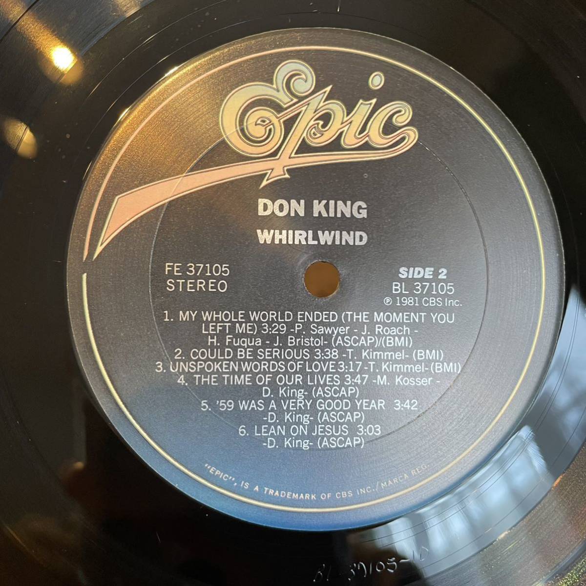 【US盤Org.】Don King Whirlwind (1981) Epic FE 37105 シュリンク美品_画像4
