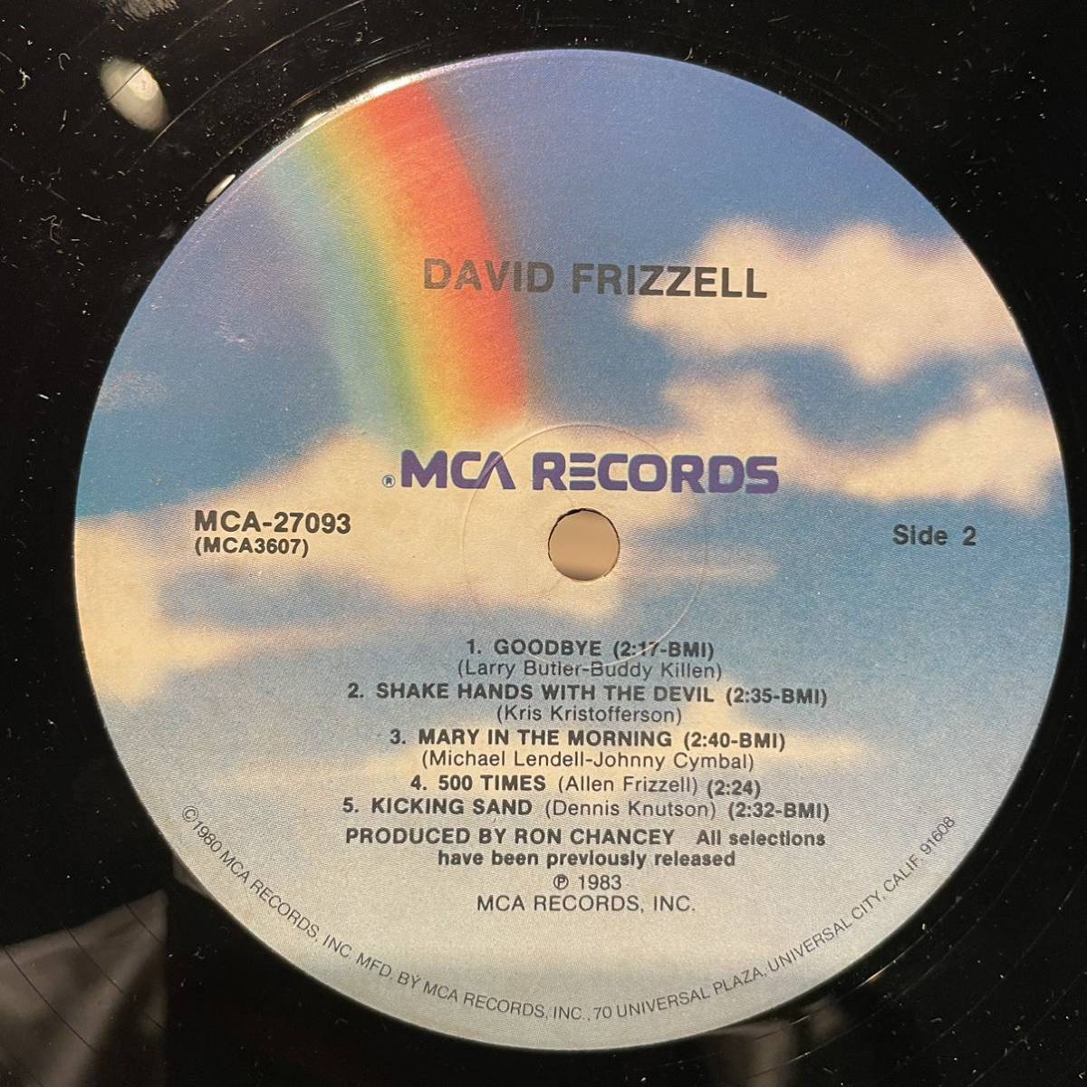 【US盤Org.】David Frizzell David Frizzell (1983) MCA-27093_画像4
