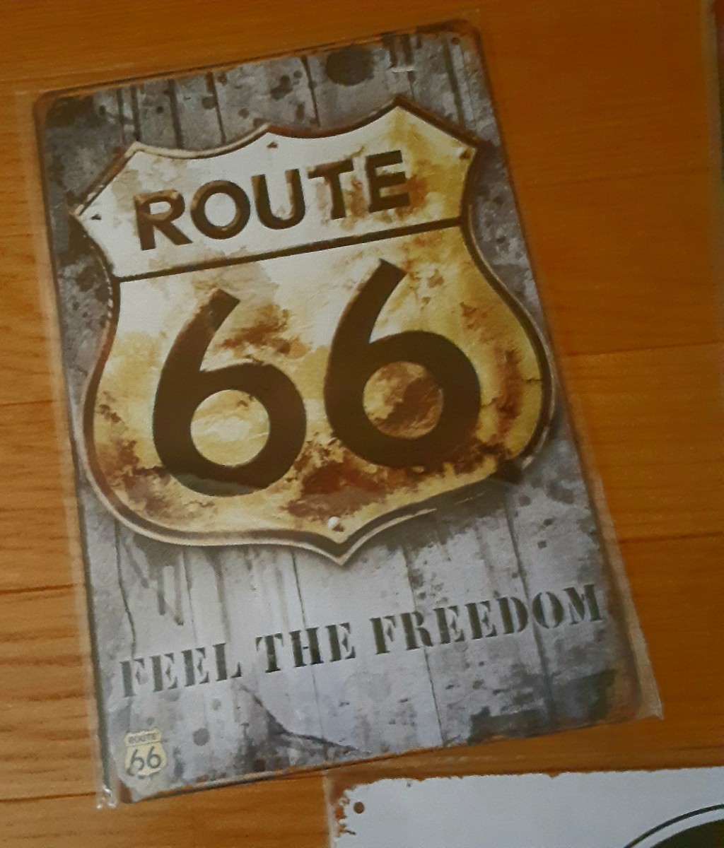 新品ROUTE66 ヴィンテージ調インテリアプレート3枚セット