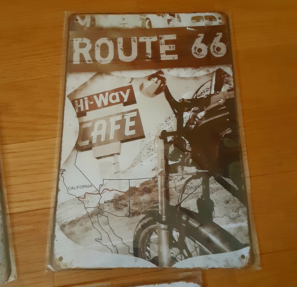 新品ROUTE66 ヴィンテージ調インテリアプレート3枚セット