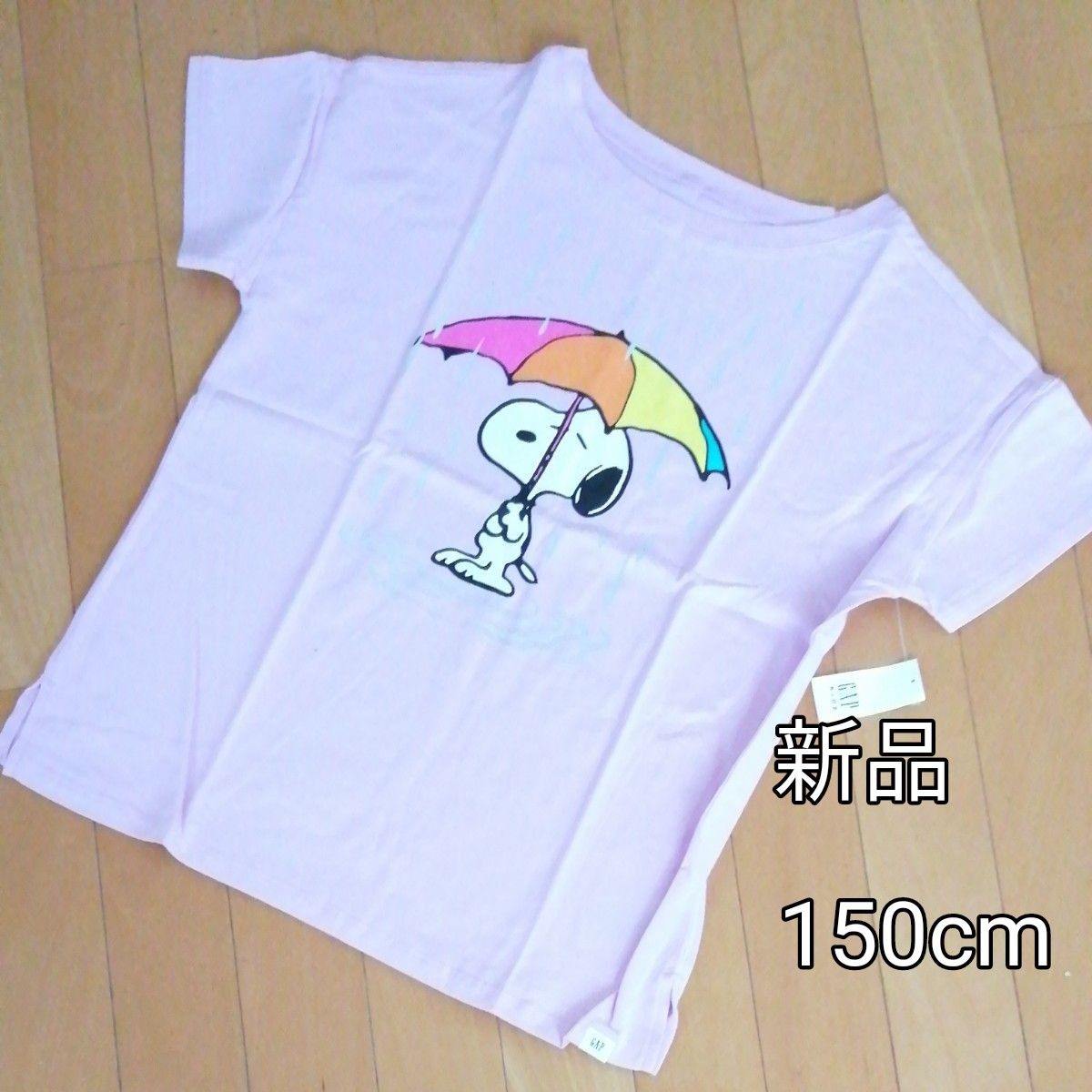 新品★GAP KIDS  SNOOPY 150cm 半袖Tシャツ 女の子 トップス スヌーピー　カットソー　ピンク