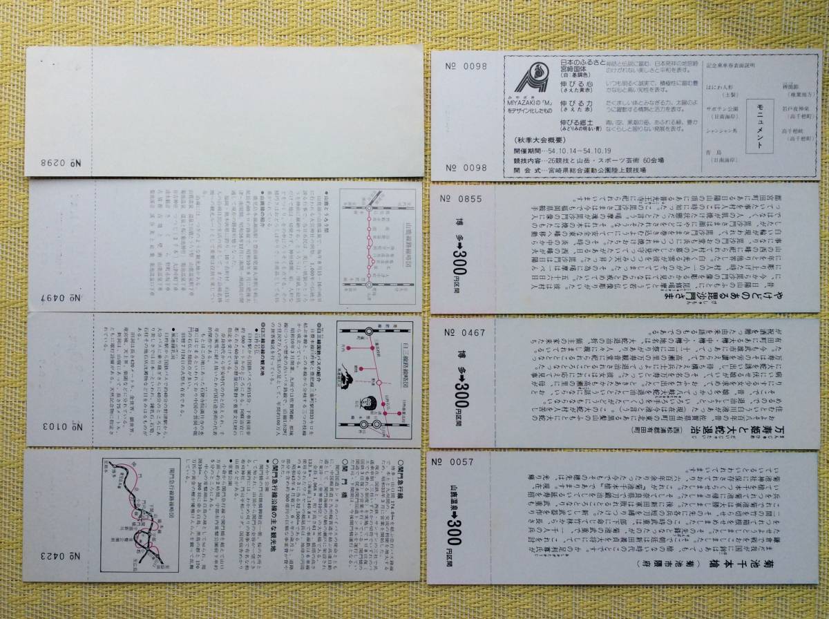 国鉄バス 九州 太陽国体記念乗車券ほか8枚一括 昭和47年〜57年_画像2