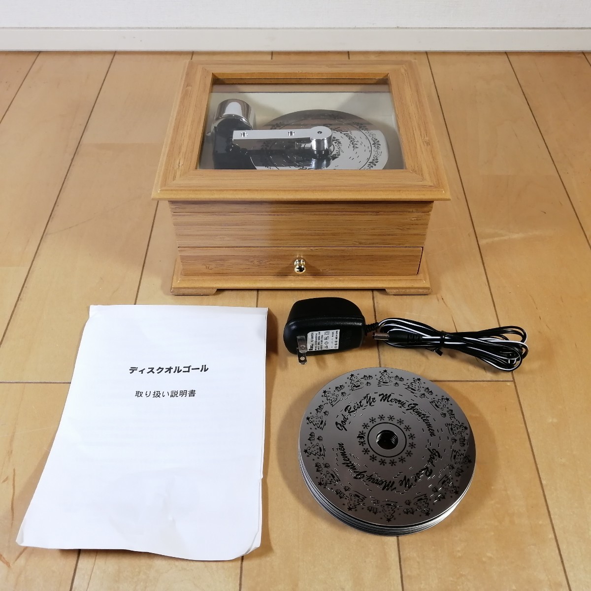 有名な 電動ディスクオルゴール Sankyo 曲10枚付き 保証書付き college