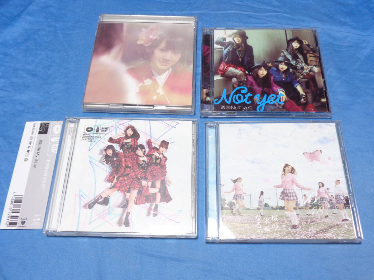 AKB48　CD＋DVD　４枚セット/唇にbe my baby　桜の栞　桜の木になろう　週末Not yet_画像1