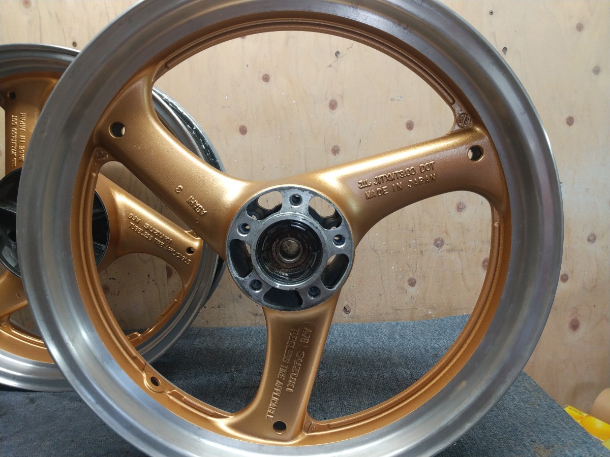 GSX400 インパルス ホイールセット ゴールド 前後