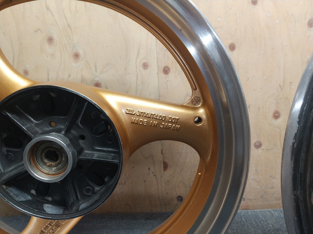 GSX400 インパルス ホイールセット ゴールド 前後