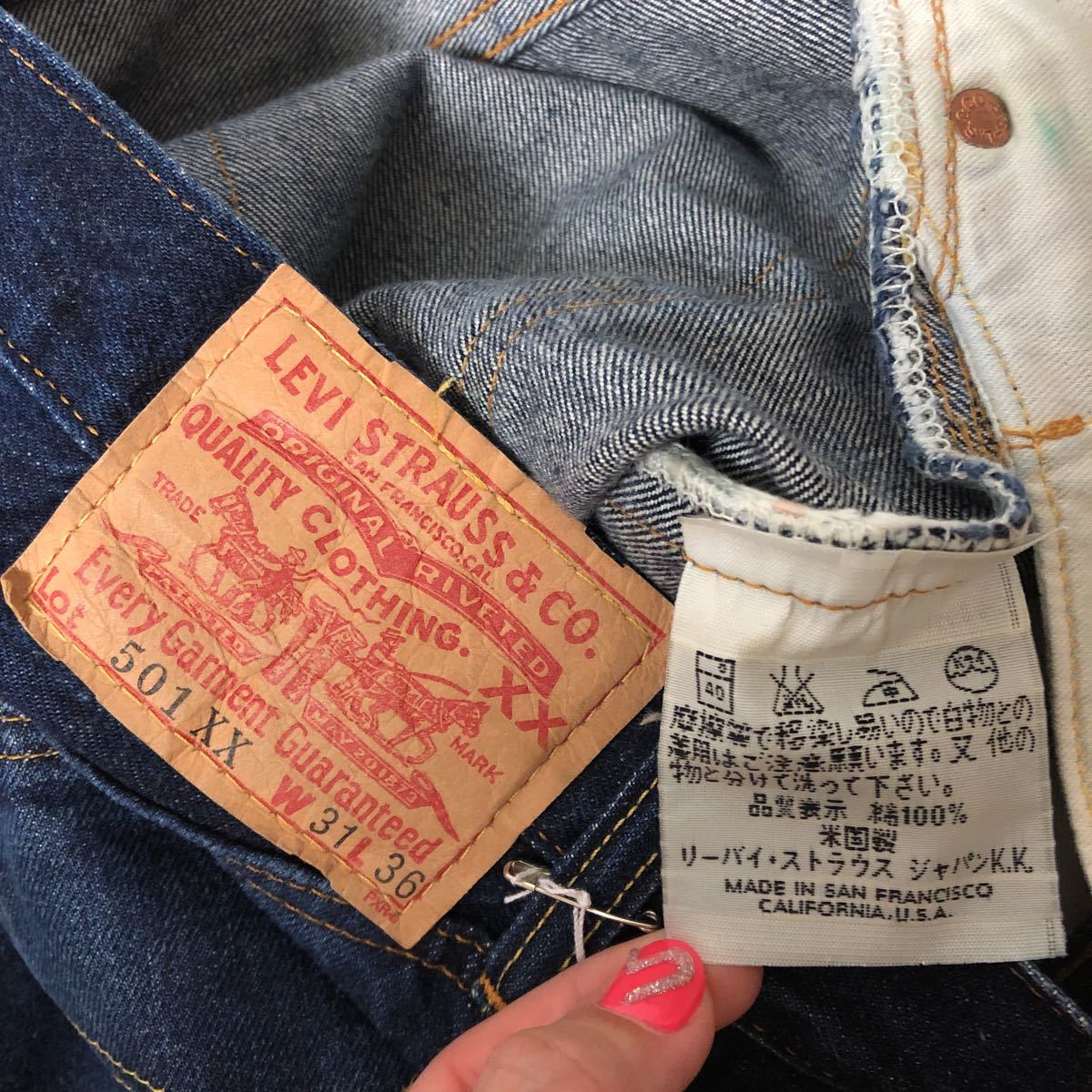 正規代理店 98年 (k) Levis ジーンズ 耳付 ブルー 濃紺 デニムパンツ