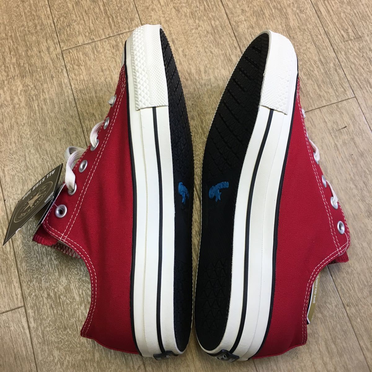 新品未使用 CONVERSE コンバース ALL STAR 100 GORE-TEX OX 赤 US7 25.5cm 赤 レッド スニーカー シューズ オールスター箱あり_画像5