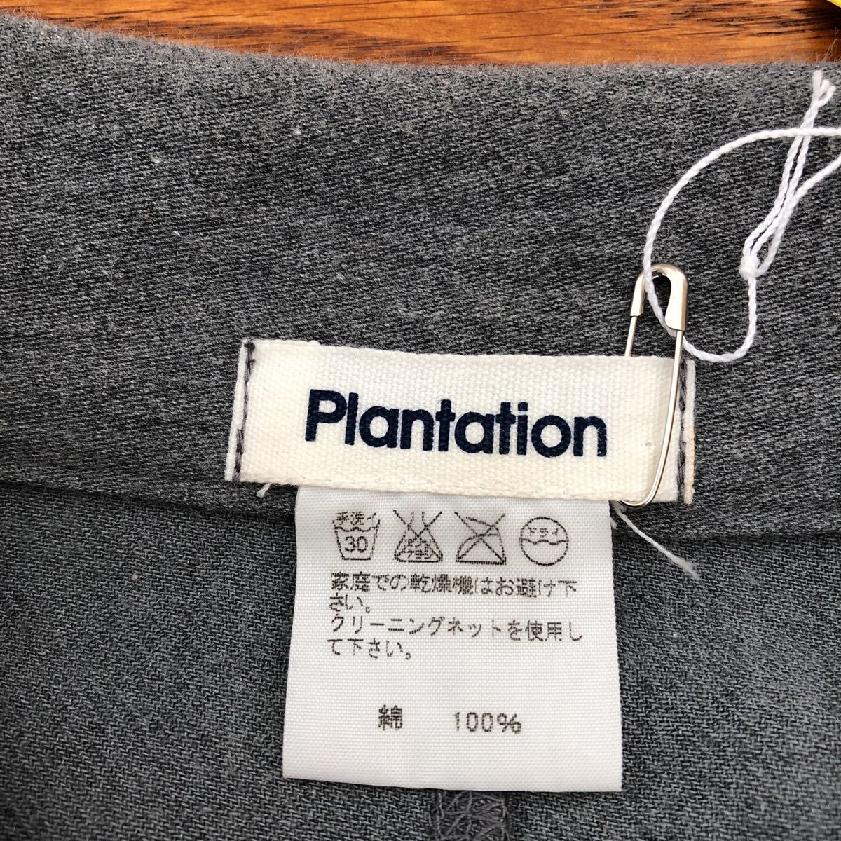 (k) Plantation プランテーション イッセイミヤケ チャイナボタン ジャケット グレー サイズM コットン エイネット 日本製の画像9