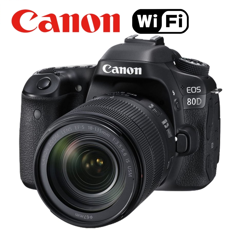 キヤノン Canon EOS 80D EF-S 18-135mm レンズキット デジタル 一眼レフ カメラ 中古