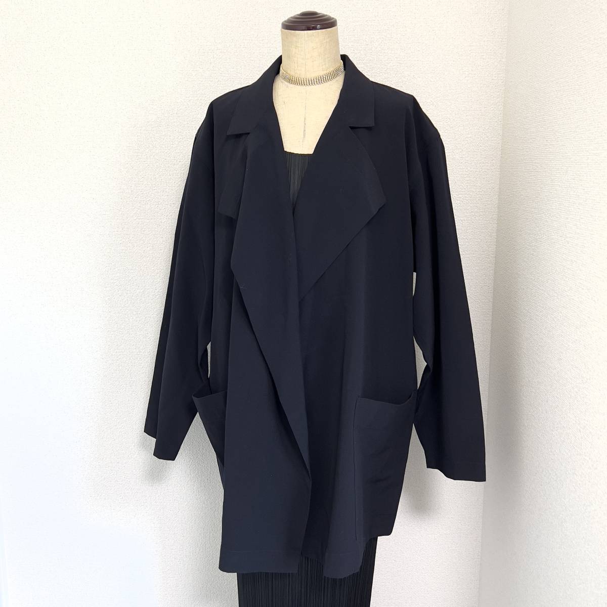 美品◆ISSEY MIYAKE by Plantation プランテーション 羽織り ジャケット イッセイミヤケ期 アーカイヴ ネイビー NAVY メンズ レディース_画像5