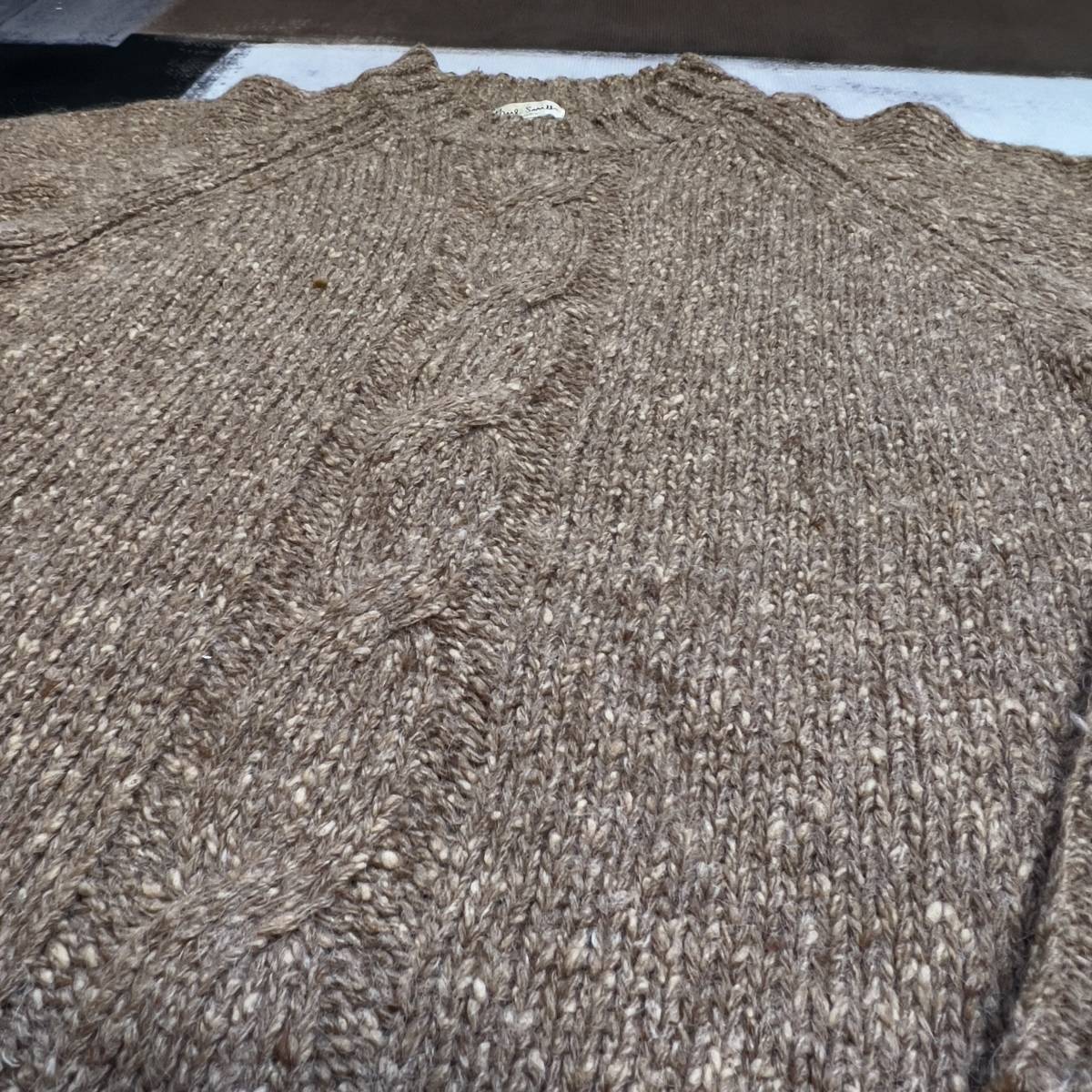 *PaulSmith LONDON Paul Smith center cable sweater knitted M size Brown men's 