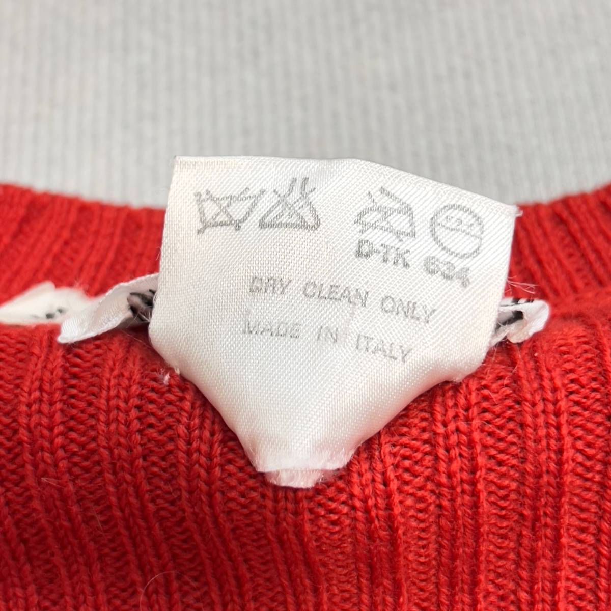 ◆valentino garavani ヴァレンティノ ガラヴァーニ イタリア製 ヴィンテージ ニット ぽんぽん vintage S レッド RED セーター