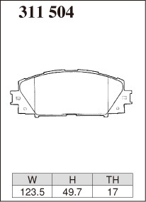 送料無料（離島除く） ブレーキパッド Mタイプ フロントセット トヨタ アクア NHP10H AQUA M311504 DIXCEL ディクセル BRAKE PAD F FRONT_画像3