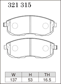 送料無料（離島除く） ブレーキパッド Mタイプ フロントセット 日産 ステージア WHC34 STAGEA M321315 DIXCEL ディクセル_画像3