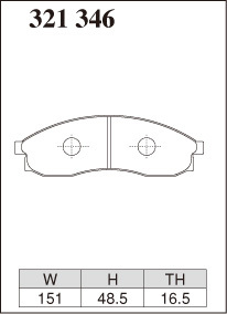 送料無料（離島除く） ブレーキパッド Mタイプ フロントセット 日産 スカイライン ER33 GTS25 NA SKYLINE M321346 DIXCEL ディクセル_画像3