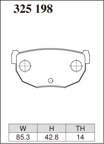 送料無料（離島除く） ブレーキパッド Mタイプ リアセット 日産 180SX RS13 KRS13 ワンエイティー M325198 DIXCEL ディクセル REAR_画像3